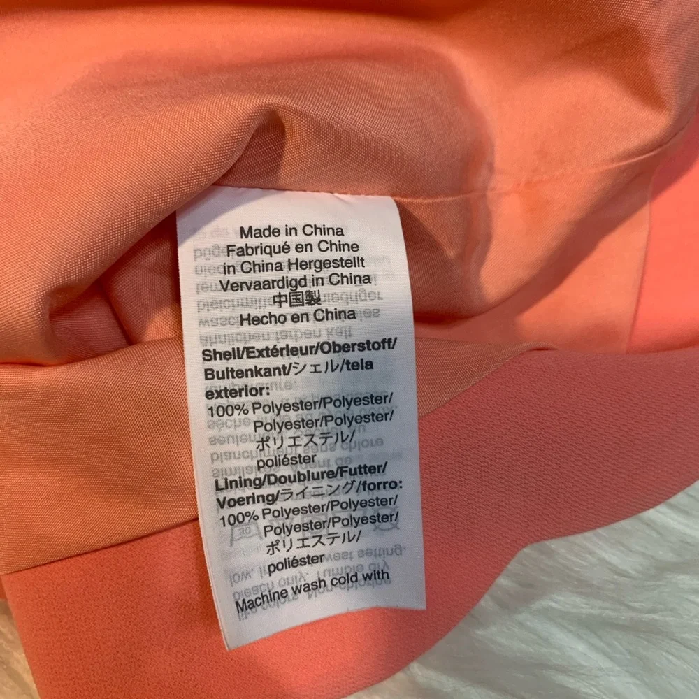 J. Crew coral blouse with back detail size XXS scalloped blouse top